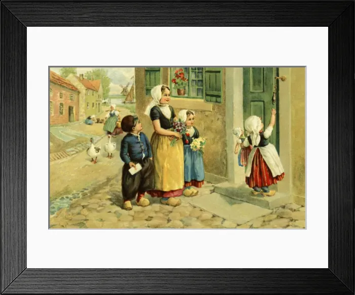 Framed Print : Scene in a Dutch village Framed Print : Scene in a Dutch village