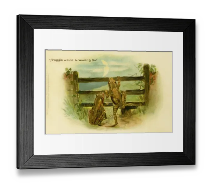 Framed Print : A frog he would a-wooing go Framed Print : A frog he would a-wooing go
