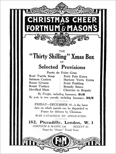 Fortnum & Masons Christmas Box for soldiers, WW1
