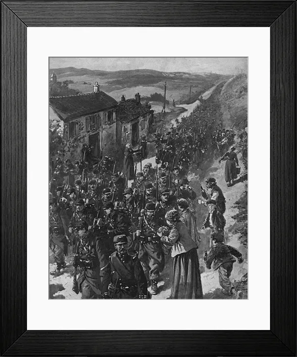 Framed Print : Vers la Frontiere: The French advance Framed Print : Vers la Frontiere: The French advance