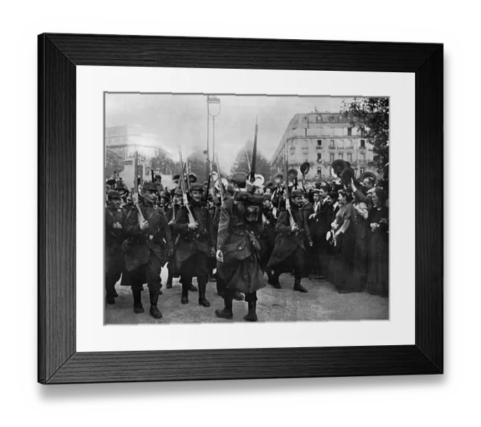 Framed Print : French Infantry in Paris Framed Print : French Infantry in Paris