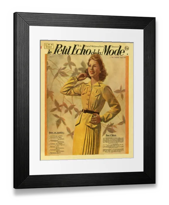 Framed Print : Petit Echo de la Mode Oct 1941 Framed Print : Petit Echo de la Mode Oct 1941