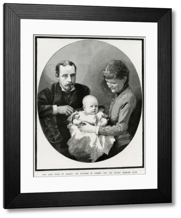 Framed Print : Prince Leopold & Princess Helena with infant Princess Alice Framed Print : Prince Leopold & Princess Helena with infant Princess Alice