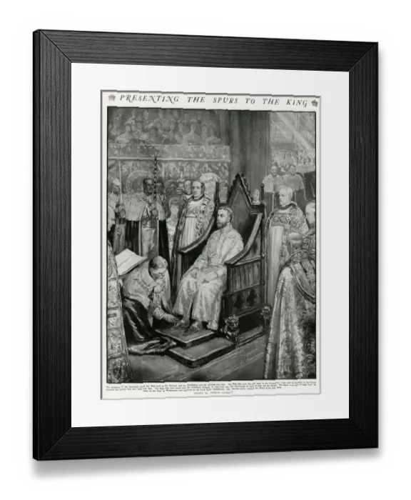 Framed Print : Presenting the spurs to King George V Framed Print : Presenting the spurs to King George V