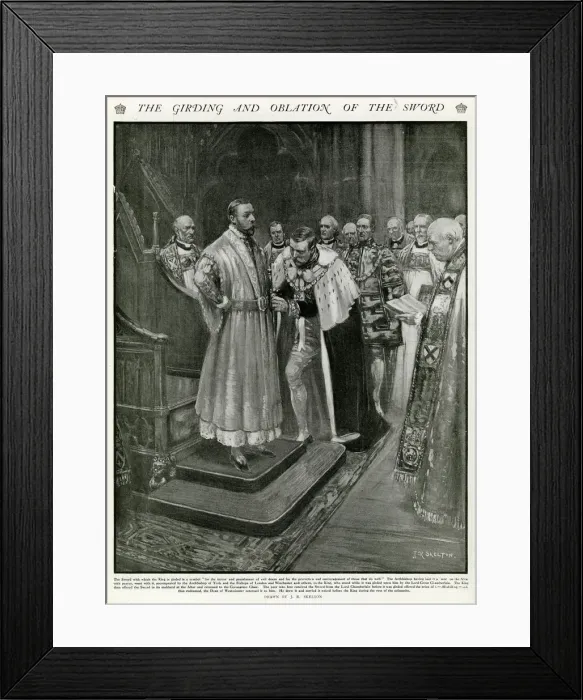 Framed Print : Girding and oblation of the sword Framed Print : Girding and oblation of the sword