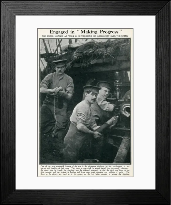 Framed Print : Engaged in Making Progress, WW1 Framed Print : Engaged in Making Progress, WW1