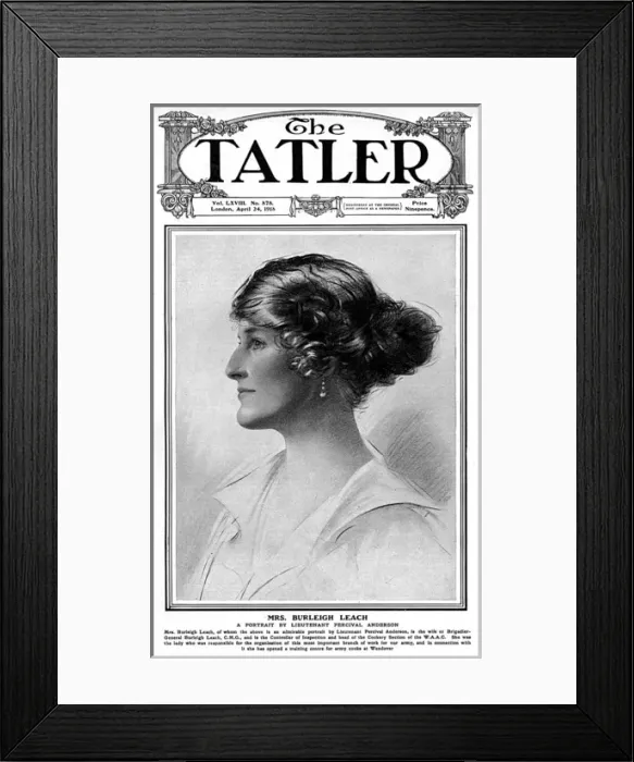 Framed Print : Tatler cover - Mrs Burleigh Leach Framed Print : Tatler cover - Mrs Burleigh Leach