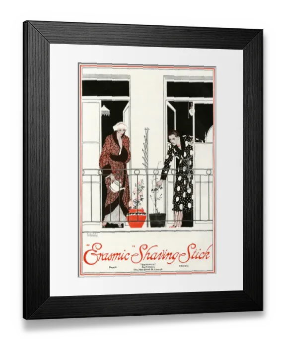 Framed Print : Erasmic Shaving Stick advertisement, 1918 Framed Print : Erasmic Shaving Stick advertisement, 1918