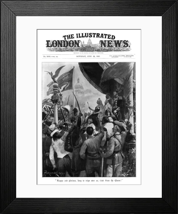 Framed Print : Queen Victorias subjects celebrate her Diamond Jubilee Framed Print : Queen Victorias subjects celebrate her Diamond Jubilee