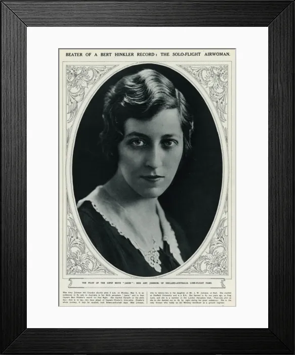 Framed Print : Amy Johnson Framed Print : Amy Johnson