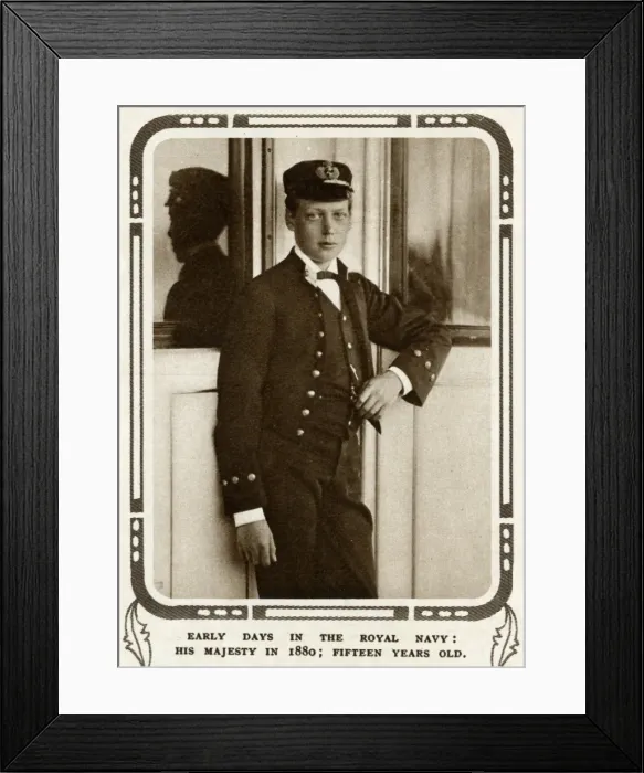 Framed Print : Prince George in Royal Navy uniform Framed Print : Prince George in Royal Navy uniform