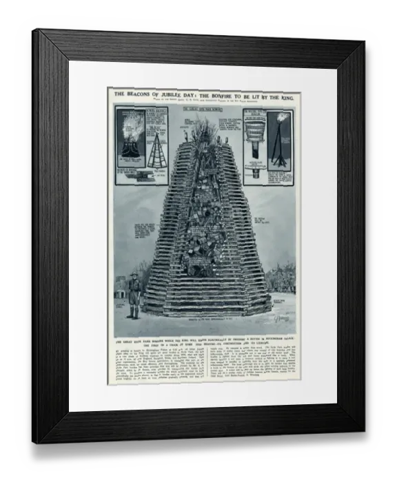 Framed Print : Beacons of Silver Jubilee day 1935, by G. H. Davis Framed Print : Beacons of Silver Jubilee day 1935, by G. H. Davis
