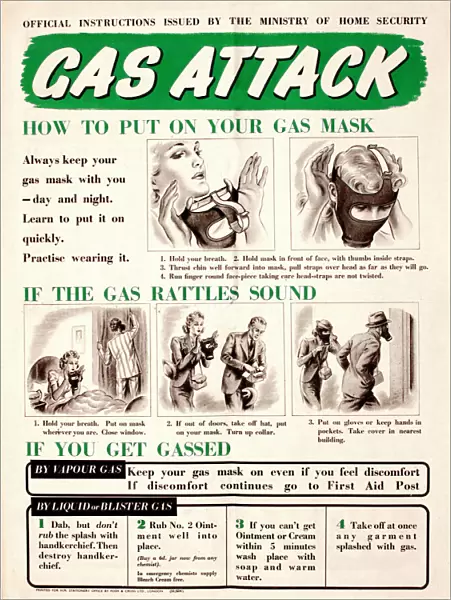 WW2 poster -- gas attack