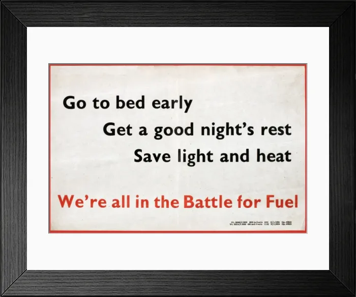 Framed Print : WW2 poster, Battle for Fuel Framed Print : WW2 poster, Battle for Fuel