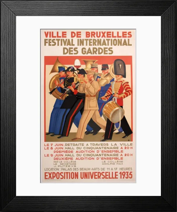 Framed Print : Poster advertising International Festival, Brussels Framed Print : Poster advertising International Festival, Brussels