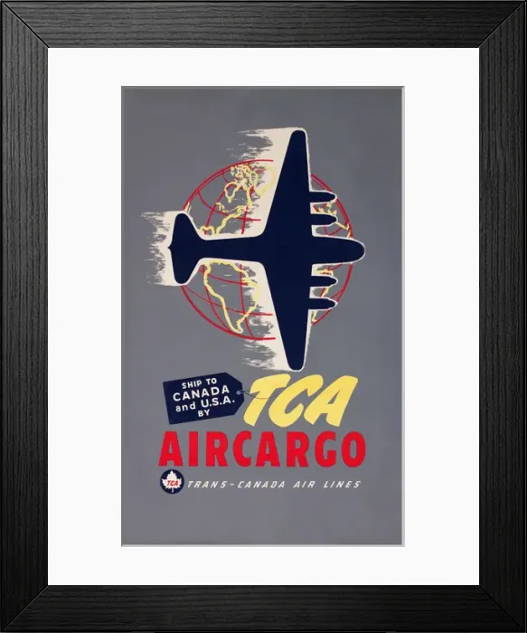 Framed Print : Poster advertising Trans-Canada Airlines Framed Print : Poster advertising Trans-Canada Airlines