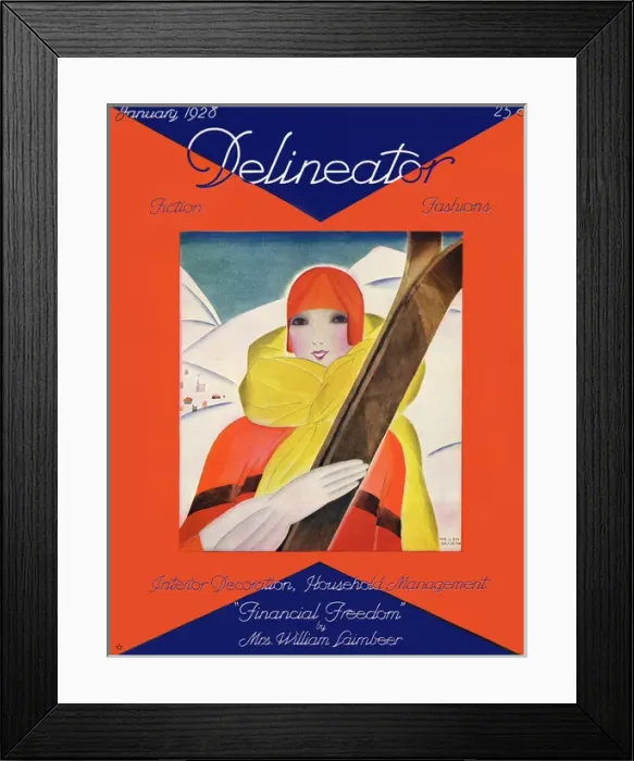 Framed Print : Delineator Jan 1928 Framed Print : Delineator Jan 1928