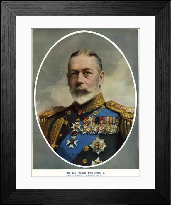 Framed Print : George V (1865 - 1936), King of Britain Framed Print : George V (1865 - 1936), King of Britain