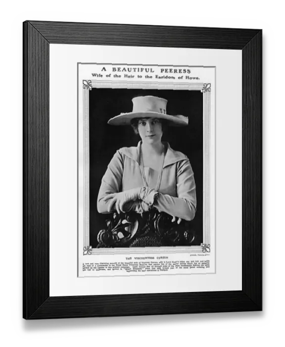 Framed Print : Viscountess Curzon by Madame Yevonde Framed Print : Viscountess Curzon by Madame Yevonde