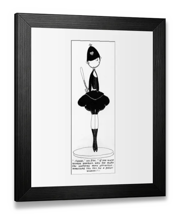 Framed Print : Eve as a police woman, WW1 Framed Print : Eve as a police woman, WW1