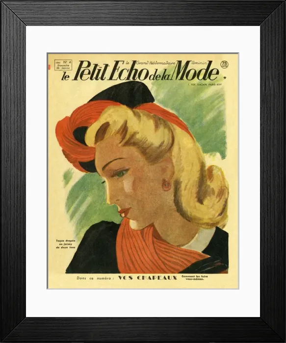 Framed Print : Petit Echo de la Mode Jan 1941 Framed Print : Petit Echo de la Mode Jan 1941