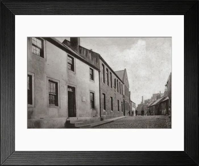 Framed Print : Dumfries house where Burns died and Boys Industrial School Framed Print : Dumfries house where Burns died and Boys Industrial School