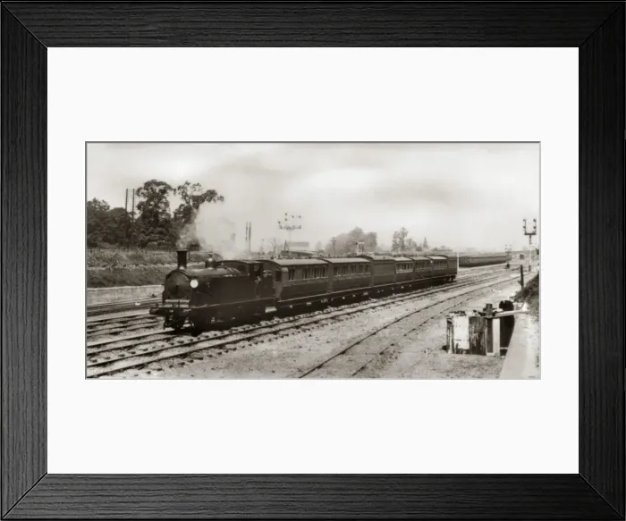 Framed Print : Funeral train en route to London Necropolis Framed Print : Funeral train en route to London Necropolis