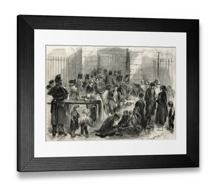 Framed Print : Entrance to A London Workhouse at Nightfall Framed Print : Entrance to A London Workhouse at Nightfall