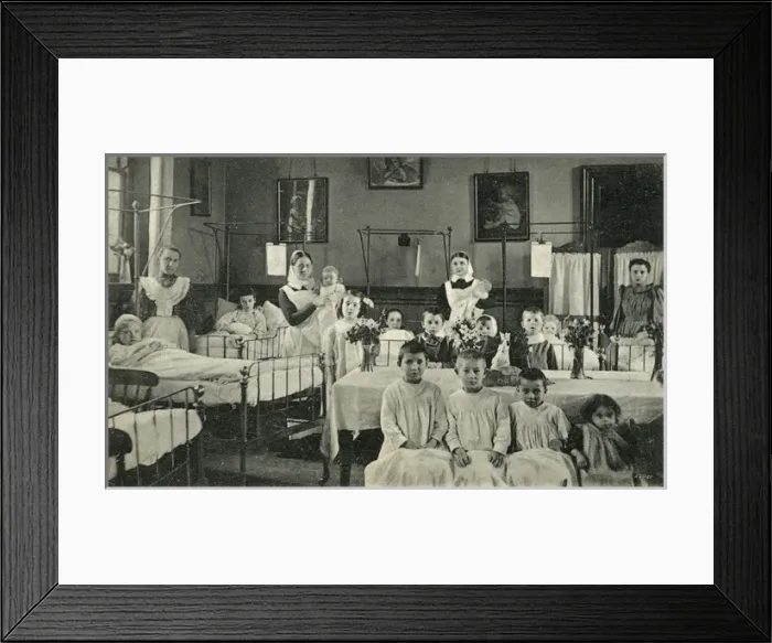 Framed Print : Childrens Ward at German Hospital, London Framed Print : Childrens Ward at German Hospital, London