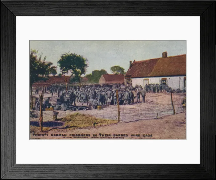 Framed Print : Thirsty German Prisoners of War Framed Print : Thirsty German Prisoners of War