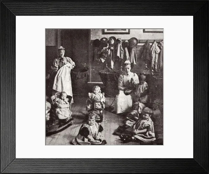 Framed Print : Ragged Schools Creche, Field Lane, London Framed Print : Ragged Schools Creche, Field Lane, London