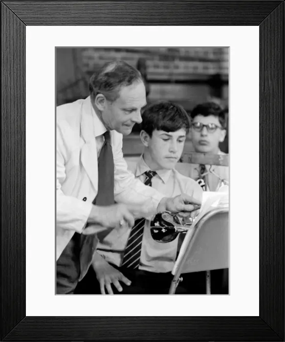 Framed Print : James Blades teaching Suffolk Schoolchildrens Orchestra Framed Print : James Blades teaching Suffolk Schoolchildrens Orchestra