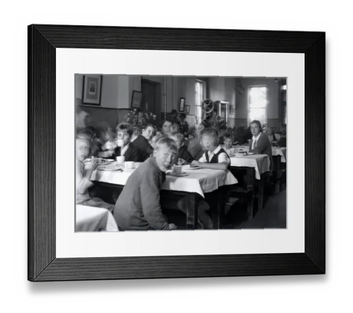 Framed Print : Royal Albert Orphanage, Bagshot, Surrey - dining room Framed Print : Royal Albert Orphanage, Bagshot, Surrey - dining room
