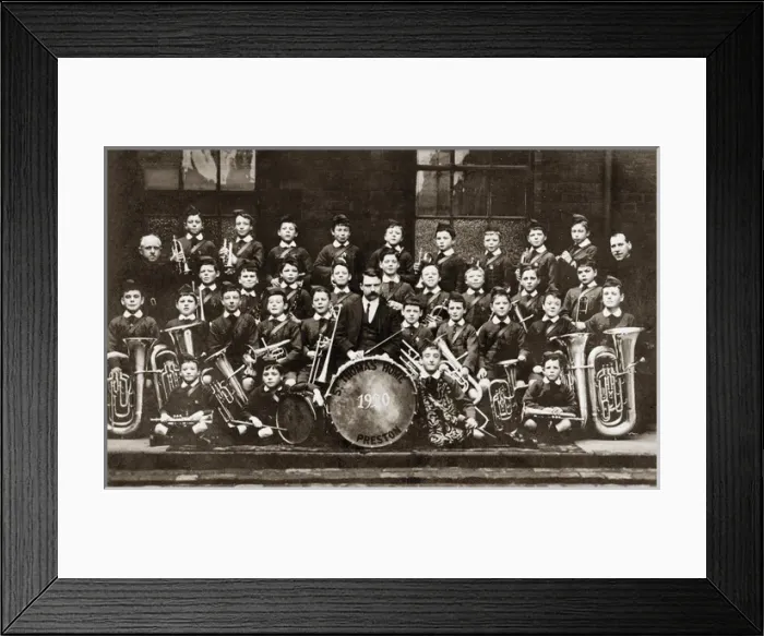 Framed Print : Wind Band at St Thomass Home, Preston, Lancashire Framed Print : Wind Band at St Thomass Home, Preston, Lancashire