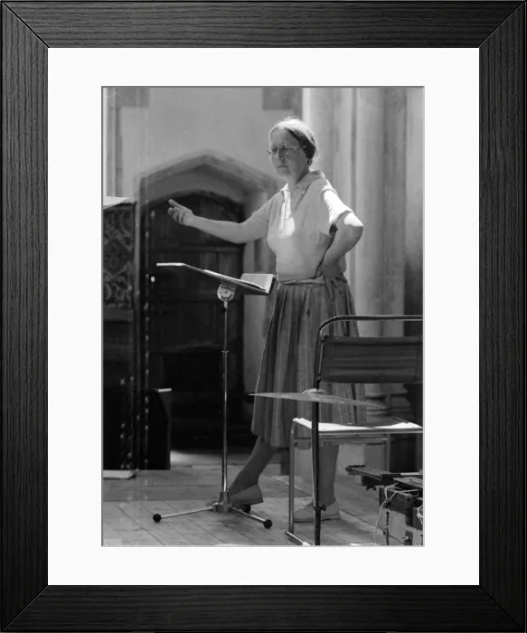 Framed Print : Imogen Holst Conducting Framed Print : Imogen Holst Conducting