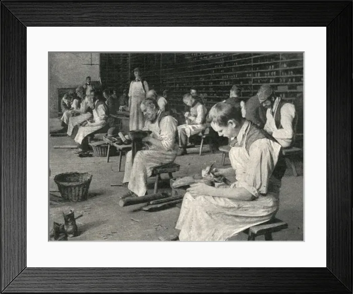 Framed Print : Earlswood Asylum, Redhill, Surrey - Inmates Cobbling Framed Print : Earlswood Asylum, Redhill, Surrey - Inmates Cobbling