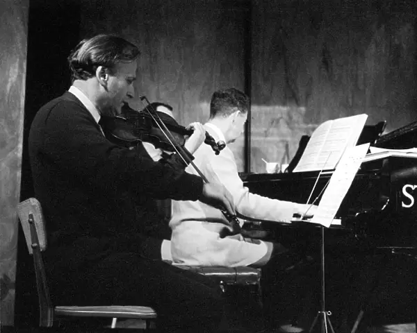 Yehudi Menuhin and Benjamin Britten Rehearsing