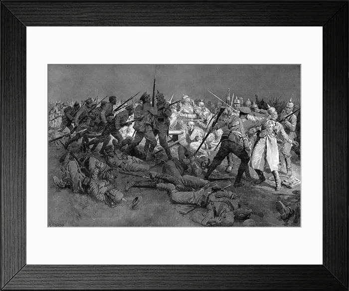 Framed Print : Attempt of Prussian Guard to break British line round Ypres Framed Print : Attempt of Prussian Guard to break British line round Ypres