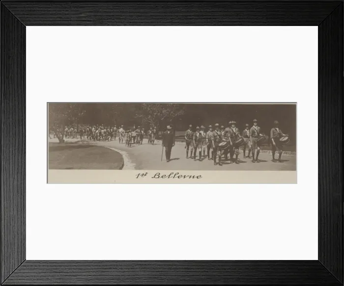 Framed Print : 1st Bellevue Scout Troop on parade, South Africa Framed Print : 1st Bellevue Scout Troop on parade, South Africa