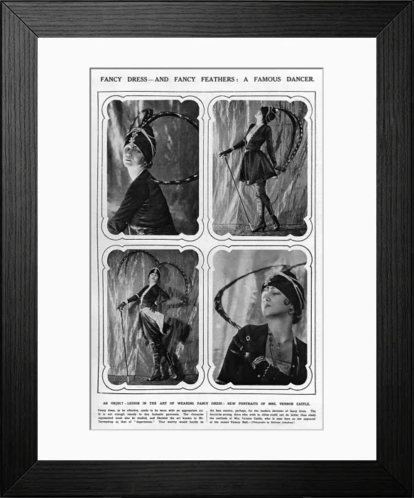 Framed Print : Irene Castle in her Victory Ball costume Framed Print : Irene Castle in her Victory Ball costume