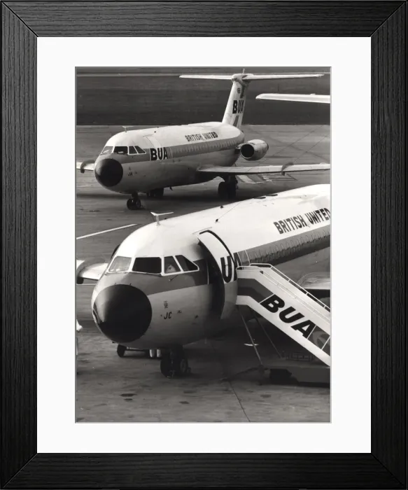 Framed Print : Two BAC One-Elevens at Glasgow Airport Framed Print : Two BAC One-Elevens at Glasgow Airport