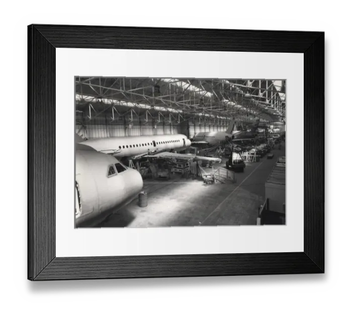 Framed Print : BAC One-Eleven final assembly line at Hurn Framed Print : BAC One-Eleven final assembly line at Hurn