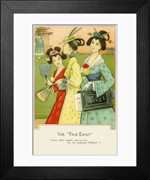 Framed Print : Three Chinese maidens Framed Print : Three Chinese maidens