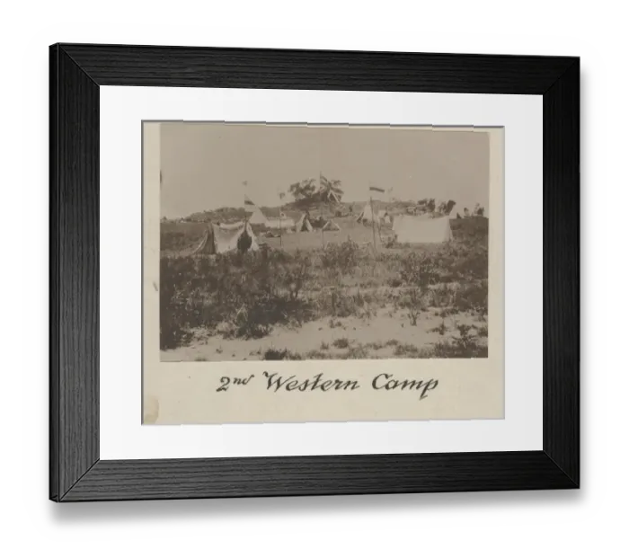 Framed Print : Camp of the 2nd Western Scout Troop Framed Print : Camp of the 2nd Western Scout Troop