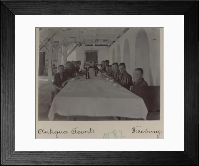 Framed Print : Scouts in Antigua having a meal Framed Print : Scouts in Antigua having a meal