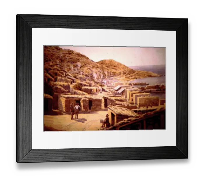 Framed Print : Anzac Bay, Troopships and Stores, Mudros in the distance Framed Print : Anzac Bay, Troopships and Stores, Mudros in the distance
