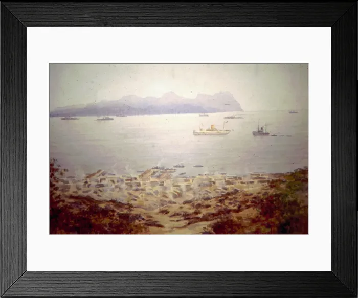 Framed Print : Anzac Cove, Gallipoli, 1915 Framed Print : Anzac Cove, Gallipoli, 1915