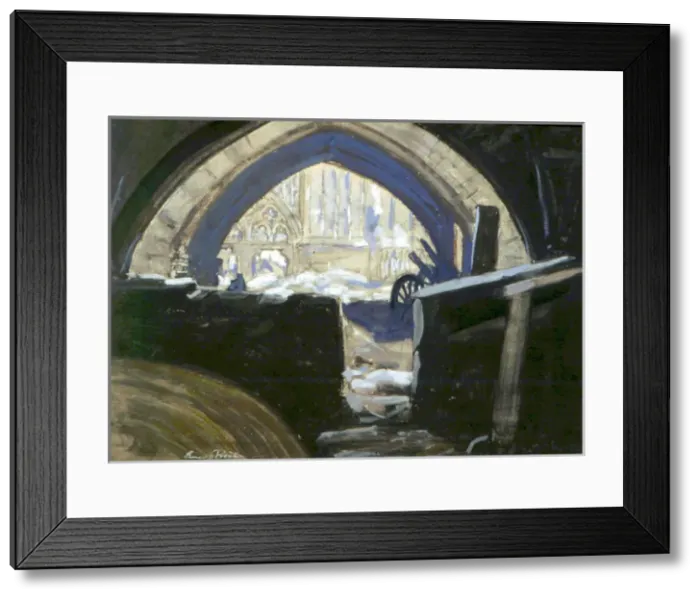 Framed Print : West Front of Ypres Cathedral from Cloth Hall, WW1 Framed Print : West Front of Ypres Cathedral from Cloth Hall, WW1