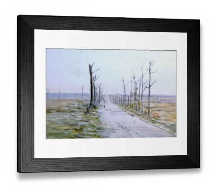 Framed Print : The Menin Road looking towards Hooge, c 1918