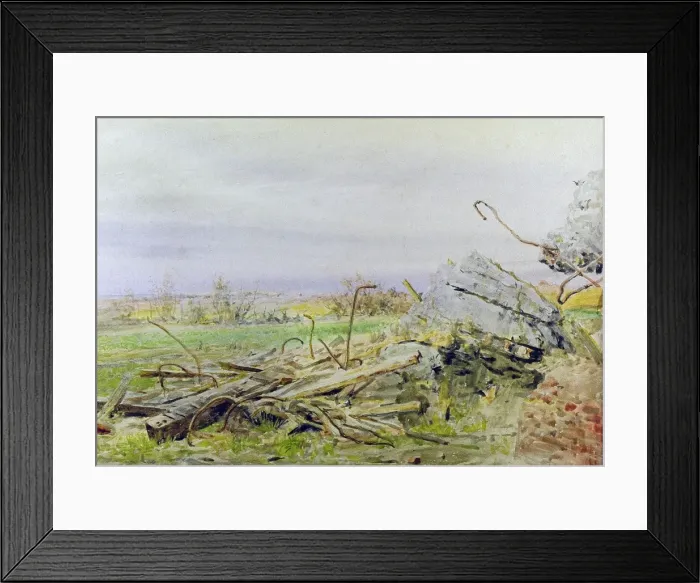 Framed Print : The Salient - destroyed German bunker on the high ground Framed Print : The Salient - destroyed German bunker on the high ground